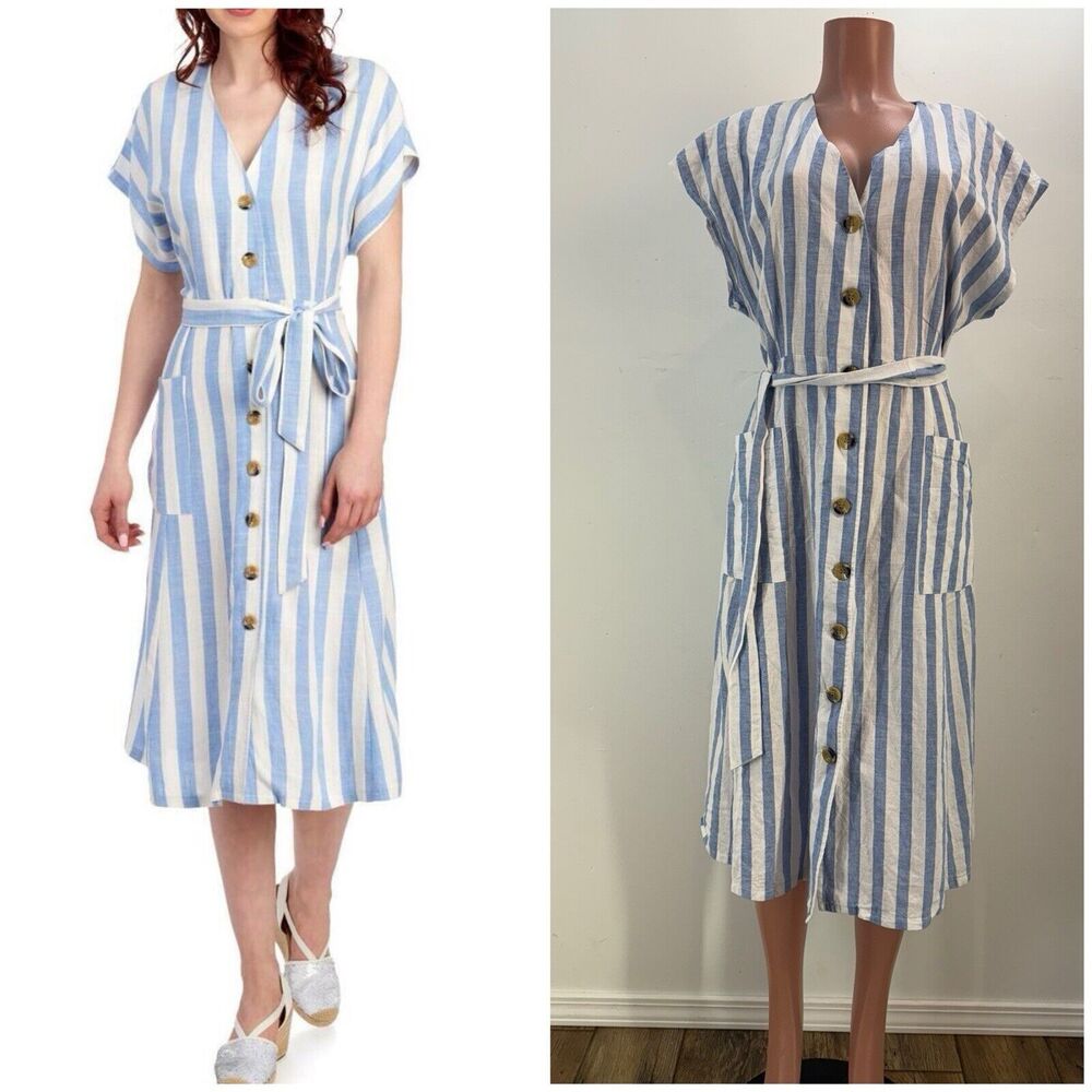 NEW Nina Leonard Women's Dress Stripe - Picture 3 of 16